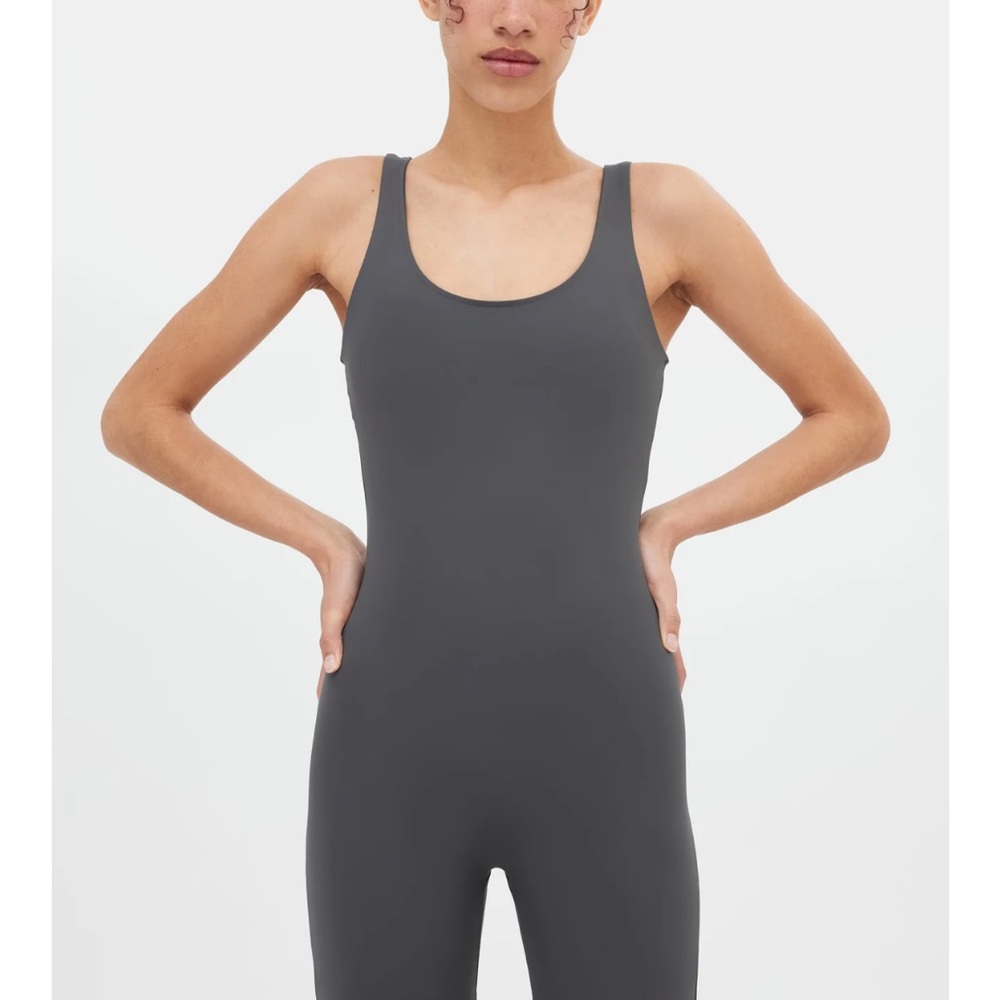 Girlfriend Collective Bike Bodysuit in Moon